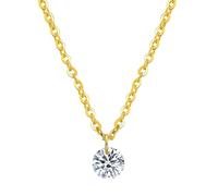 NZVCQVPU Stainless Steel Necklace Women, Necklace for Women Fashion Rolo Chain with Zircon Pendant 20 inch Chain