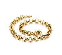 NZVCQVPU Stainless Steel Rolo Chain Necklace 20 inch, Necklace for Men Fashion 2-12mm Rock Chain Necklace