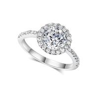 NZVCQVPU Style Round Engagement Ring Classic Jewelry Luxury Ring Anniversary Birthday Party Sweet Gift
