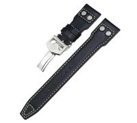 NZVCQVPU Thick Real Leather Calfskin Watchband 20mm 21mm 22mm For IWC Big PILOT Spitfire TOP GUN IW5009 IW3777 Rivets Cowhide Watch Strap Tool