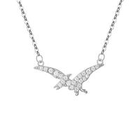 NZVCQVPU Vintage Necklace, Cubic Zirconia Necklaces Oval Link Zircon Gemstone Bird Design Valentines Day 450mm