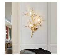 NZVCQVPU Wall Light Clear Crystal Living Room Bedroom Decoration Sconce Gold Metal