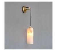 NZVCQVPU Wall Light Spanish Snow Marble Lamp Hotel Living Room Bedroom Bedside All Copper Marble Light Indoor Home Decor Lustre