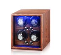 NZVCQVPU Winder Winder for Automatic Watches Winders Automatic Winder, Self-Stop When Opening Lid, Display Box with Light(Color:B,Size:2) Winder
