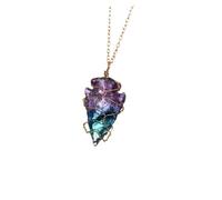 NZVCQVPU Women's Long Jade Elegant Stone Irregular Shape Neck Stylish Accessory Random