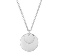 NZVCQVPU Womens Stainless Steel Necklaces, Womens Necklaces Fashion Rolo Chain with Double Round Tag