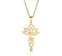 NZVCQVPU Yoga Flower Necklace For Women Girls, Buddhism Mandala Charm Choker - Simple Vintage Necklace, Minimalist Pendant, Jewelry For Holiday