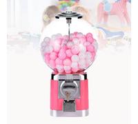 NZVZGKTNTW Gumball Machine,1.26in Ball Bulk Vending Machine W/Key Classic Bubble Capsule Toys Dispenser, Automatic Capsule Vending Machine For Retail Stores(Pink)