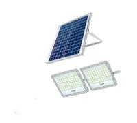 NZVZGKTNTW LED Solar Outdoor Lamp with Remote Control, IP67 Waterproof Solar Panel 2 Bright Lights Energy Efficient 300W PVC Perfect for Grden & Patio(100w PVC)