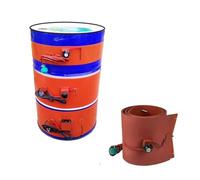 NZVZGKTNTW Resilient Silicone Metal Drum Heater, Heavy Duty Barrel Band With 30-150℃ Adjustable Thermostat Heating Pad,for Valves, Instruments, Tanks(Knob,150L 250 * 1520MM 1800W)