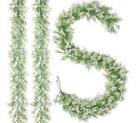 NZWBSHSSP 2Pcs Babys Breath Garland 5.9ft White Artificial Baby Breath Flower Vines Faux Garland Gypsophila Hanging Flower Vines for Wedding Arch Party Table Home Backdrop Wall Decor