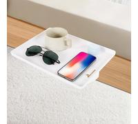 NZWBSHSSP Bedside Shelf Clip On Organizer Bed Side Storage Tray for Top Bunk Bed Space Saving Small Nightstand for Home College Dorm Kids Room Essentials(white)