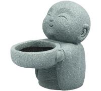 NZWBSHSSP Buddha Tealight Holder Vintage Sandstone Buddha Candle Holder Statues Simplistic Tea Light Buddha Figurine Candlestick Cute Zen Buddha Statue Candle Stand for Home Office Car Decoration