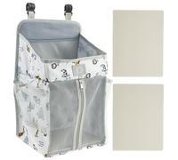NZWBSHSSP Hanging Baby Diaper Caddy Organizer, Diaper Stacker, Baby Crib Hanging Classified Storage Bag Organizer for Changing Table, Crib, Playard or Wall & Nursery Organization(Animal)