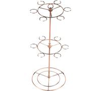 NZWBSHSSP Iron Champagne Tower for Wine Tasting Party Single or Double Tiers Detachable Cocktail Cup Tree Stand Stable Easy to Clean Cocktail Tasting Display Stand for Bar Wedding