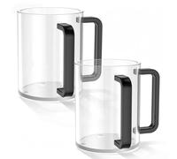 NZWBSHSSP Judaica Hand Washing Cup with Dual Handles - 5" Shatterproof Acrylic Netilat Yadayim Cups, Modern Negel Vasser Wash Cup for Jewish Ritual, Shabbat, Passover, Hanukkah Gift(2 Pack)