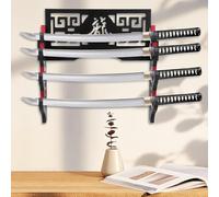 NZWBSHSSP Katana Holder Sword Stand Wall Mount Samurai Sword Display Katana Rack Hanger Japanese Wakizashi Hobby Collection Gifts for Men(4 Tier)