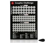 NZWBSHSSP Valentines Day Scratch Off Poster Funny Love Game Scratch Off Poster 100 Things on Date Night Couple Dating Scratch Off Poster Date Night Challenge Scratch Off Poster for Couples(Black)