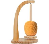 NZWBSHSSP Yarn Holder Wooden Yarn Spinner Sewing Spindle Thread Holder Rotating Magnetic Yarn Spinner Spindle Stable Yarn Ball Dispenser 320g Bearing Load for Knitting Crochet Lovers (Log Color)