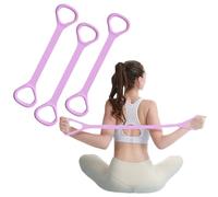 Nzwnxdtq Figure 8 Fitness Resistance Band, Elastic Bands for Working Out,Arm,Back Training Elastic Ropes（3 Pack）（Pink）
