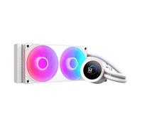 NZXT Kraken Plus 240 RGB - AIO CPU Liquid Cooler - 240mm Radiator - F240 RGB Core Single Frame Fan - Customizable 1.54" Square LCD - AMD® AM5, AM4 - Intel® LGA 1851/1700, 1200/115X - White