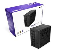 NZXT C1200 Gold ATX 3.1 - Fully Modular Low-Noise PC Gaming Power Supply - 1200 Watts - 80 Plus Gold - 12V-2x6 Connector - Zero Fan Mode - 100% Japanese Capacitors - Black