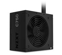 NZXT C750 Bronze PSU - 750 Watts - PA-7B2BB-UK - 80 Plus Bronze Certified - Non-Modular Design - 120mm FDB Fan - Matte Black-Sleeved Main Cables - 3-Year Warranty - Black (2023)