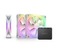 NZXT F120 RGB Duo 120mm PWM Fan White - 3 Pack w/ Controller White