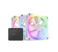 NZXT F120 RGB Fans - RF-R12TF-W1 - Advanced RGB Lighting Customization - Whisper Quiet Cooling - Triple (Fan & Controller INCLUDED) - 120mm Fan - White