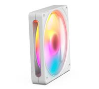NZXT F140 RGB Fan - 140mm PWM PC Case Fan - Vibrant 8-LED RGB Lighting - Fluid Dynamic Bearing - NZXT CAM Compatible - White