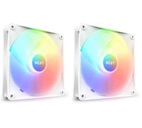 NZXT F140 RGB Core - 140mm Hub-Mounted RGB Fan - 8 Individually-Addressable LEDs - Semi-Translucent Blades - High Static Pressure & Airflow - Quiet Operation - PWM Control - CAM Software - White
