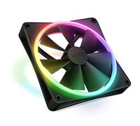 NZXT F140 RGB Duo - 140mm Dual-Sided RGB PC Case Fan - Black | 140mm dual-sided RGB fan with 20 addressable LEDs. Balanced airflow and static pressure, CAM-synced lighting.