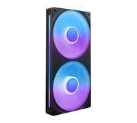 NZXT F240 RGB Core - 240mm Single-Frame Fan Unit with 2 x 120mm RGB Fans - Speed & Lighting Control - High Static Pressure & Airflow - Fluid Dynamic Bearings - 8 aRGB LEDs Per Fan - Black