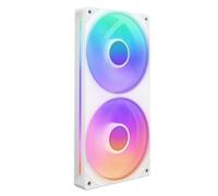 NZXT F240 RGB Core - 240mm Single-Frame Fan Unit with 2 x 120mm RGB Fans - Speed & Lighting Control - High Static Pressure & Airflow - Fluid Dynamic Bearings - 8 aRGB LEDs Per Fan - White