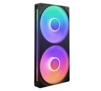 NZXT F240 RGB Core - 240mm Single-Frame Fan Unit with 2 x 120mm RGB Fans - Speed & Lighting Control - High Static Pressure & Airflow - Fluid Dynamic Bearings - 8 aRGB LEDs Per Fan - Black