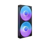 NZXT F240 RGB Core - 240mm Single-Frame Fan Unit with 2 x 120mm RGB Fans - Speed & Lighting Control - High Static Pressure & Airflow - Fluid Dynamic Bearings - 8 aRGB LEDs Per Fan - Black