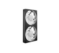 NZXT F240 RGB Core - 240mm Single-Frame Fan Unit with 2 x 120mm RGB Fans - Speed & Lighting Control - High Static Pressure & Airflow - Fluid Dynamic Bearings - 8 aRGB LEDs Per Fan - Black