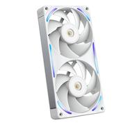 NZXT F240X Performance Single-Frame Fan - 2x 120mm PWM RGB PC Case Fans - Max Airflow & Static Pressure - Low Noise - LCP Frame & Blades - Magnetic Fluid Dynamic Bearing - 30mm Thick - White
