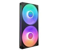 NZXT F280 RGB Core - 280mm Single-Frame Fan Unit with 2 x 140mm RGB Fans - Speed & Lighting Control - High Static Pressure & Airflow - Fluid Dynamic Bearings - 8 aRGB LEDs Per Fan - Black