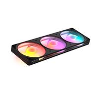 NZXT F360 RGB Single-Frame Fan - 3x 120mm PWM PC Case Fans - Vibrant RGB Lighting - Fluid Dynamic Bearing - NZXT CAM Compatible - Black