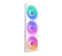NZXT F420 RGB Core - 420mm Single-Frame Fan Unit with 3 x 140mm RGB Fans - Speed & Lighting Control - High Static Pressure & Airflow - Fluid Dynamic Bearings - 8 aRGB LEDs Per Fan - White