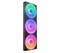 NZXT F420 RGB Core - 420mm Single-Frame Fan Unit with 3 x 140mm RGB Fans - Speed & Lighting Control - High Static Pressure & Airflow - Fluid Dynamic Bearings - 8 aRGB LEDs Per Fan - Black