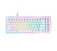 NZXT Function Elite MiniTKL Magnetic RGB Gaming Keyboard - Adjustable Actuation, Dual-Rail Hall Effect Switches, Rapid Trigger, 8K Polling - Enhanced Typing Sound & Feel - DE QWERTZ Layout - White