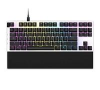 NZXT Function TKL - Tenkeyless USB Gaming Keyboard - Gateron Red Mechanical Switches: Linear, Fast, and Quiet - Hot-Swappable - RGB Backlit - Aluminum Top Plate - Wrist Rest - White