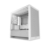NZXT H3 Flow - Micro-ATX PC Case - Optimized Airflow - Includes 1 x 120mm Rear Fan - Supports Full-Sized GPUs - Fits 280mm Front, 240mm Top Radiator - Back-Connect Motherboard - White