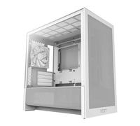 NZXT H3 Flow Tempered Glass Micro-ATX Gaming PC Case - White