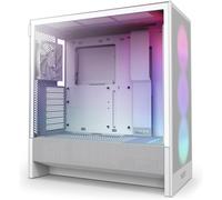 NZXT H5 Flow RGB White Mid Tower Tempered Glass PC Gaming Case