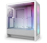 NZXT H5 Flow RGB White Mid Tower Tempered Glass PC Gaming Case