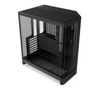 NZXT H6 Compact Dual-Chamber ATX PC Case - 10x 120mm Fan Support - 360mm Radiator - Back-Connect Motherboard Ready - Seamless Curved Tempered Glass - Black