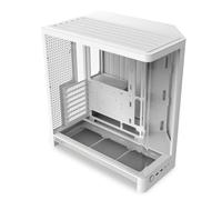 NZXT H6 Compact Dual-Chamber ATX PC Case - 10x 120mm Fan Support - 360mm Radiator - Back-Connect Motherboard Ready - Seamless Curved Tempered Glass - White